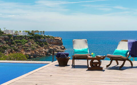 Villa Francisca: Blue, Furniture, Outdoor Furniture, Coastal And Oceanic Landforms, Sea, Summer, Coast, Chair, Ocean, Resort