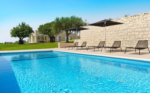 Green Hill: Blue, Swimming Pool, Outdoor Furniture, Resort, Shade, Landscaping, Estate, Sunlounger, Eco Hotel, Design