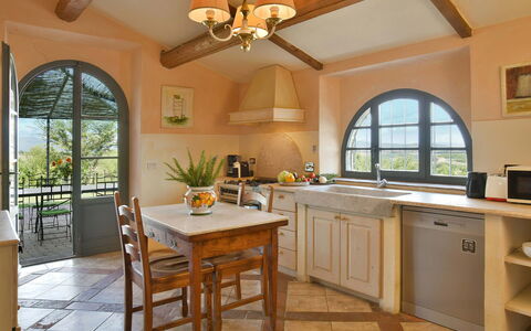 Villa Ghirlanda: Furniture, Interior Design, Flooring, Kitchen, Wood, Ceiling, Chair, Countertop, Floor, Cabinetry