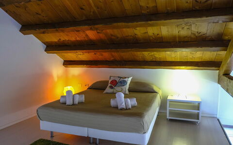 Villa Adriana: Interior Design, Floor, Flooring, Ceiling, Furniture, Bed, Room, Bedroom, Bedding, Bed Frame