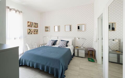 Thyme: Interior Design, Flooring, Floor, Furniture, Wall, Bedroom, Ceiling, Wood, Room, Bed