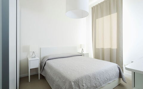 Villa Emma: Furniture, Interior Design, Bed, Bedroom, Wall, Floor, Flooring, Room, Ceiling, Linens