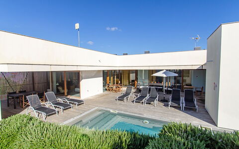 Villa Esplendida: Flooring, Floor, Architecture, Interior Design, Composite Material, Swimming Pool, Chair, Resort, Shade, Design