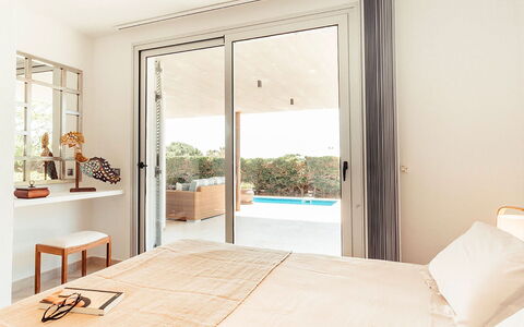 Villa Neper: Interior Design, Furniture, Wood, Flooring, Floor, Home, Bedroom, Door, Lighting, Bed