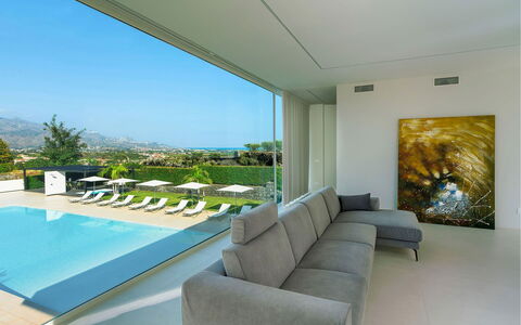 Villa Inga: Interior Design, Flooring, Ceiling, Floor, Furniture, Apartment, Resort, Swimming Pool, Shade