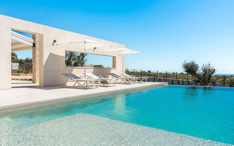 Villa Bruna: Blue, Swimming Pool, Composite Material, Resort, Shade, Design, Tropics, Villa, Eco Hotel, Outdoor Furniture