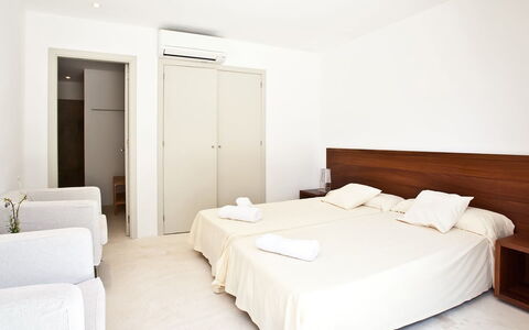 Villa Twilight: Flooring, Floor, Bed, Bedroom, Wood Stain, Wood Flooring, Hardwood, Bedding, Bed Sheet, Curtain