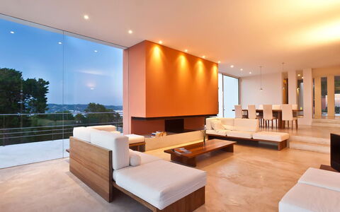 Villa Twilight: Furniture, Interior Design, Flooring, Floor, Couch, Wall, Wood, Ceiling, Living Room, Wood Flooring