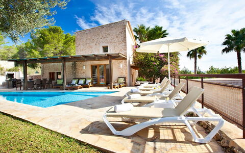 Villa Matarel: Swimming Pool, Outdoor Furniture, Resort, Sunlounger, Eco Hotel, Shade, Estate, Umbrella, Chair, Villa