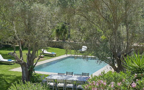 Villa Roger: Swimming Pool, Garden, Outdoor Furniture, Resort, Shade, Backyard, Landscaping, Yard, Estate, Chair