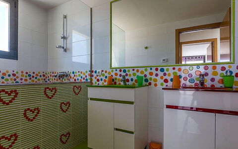 Villa Castiglioni: Interior Design, Flooring, Plumbing Fixture, Plumbing, Floor, Tile, Room, Bathroom, Tap, Ceiling