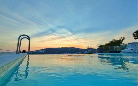 Villa Waves: Blue, Water, Swimming Pool, Resort, Evening, Dusk, Resort Town, Hotel, Eco Hotel