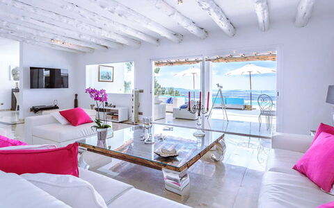 Villa Angelic: Blue, Furniture, Home, Apartment, Resort, Chair, Hotel, Living Room, Villa