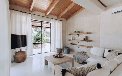 Villa Horses: Furniture, Interior Design, Wood, Couch, Living Room, Home, Flooring, Ceiling, Room, Floor