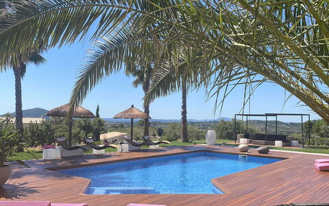 Villa Sofia: Swimming Pool, Furniture, Resort, Outdoor Furniture, Eco Hotel, Shade, Sunlounger, Chair, Umbrella, Leisure