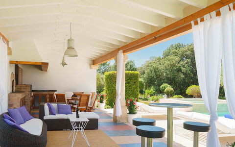 Villa Serafino: Furniture, Outdoor Furniture, Chair, Interior Design, Table, Flooring, Floor, Resort, Lighting, Swimming Pool