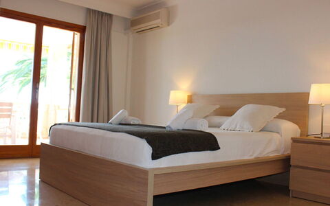 Villa Acapulco: Furniture, Interior Design, Bed, Bedroom, Flooring, Wood, Floor, Bedding, Bed Sheet, Room