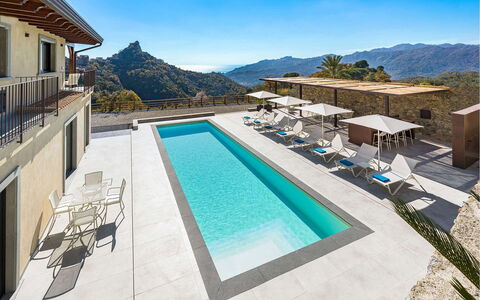 Villa Zafferano: Swimming Pool, Blue, Resort, Eco Hotel, Outdoor Furniture, Thermae, Mountain Range, Sunlounger, Hotel, Villa