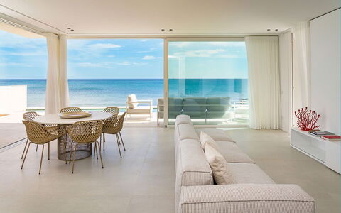 Villa Confini: Sea, Floor, Coastal And Oceanic Landforms, Furniture, Ocean, Coast, Beach, Shore, Shade, Natural Material