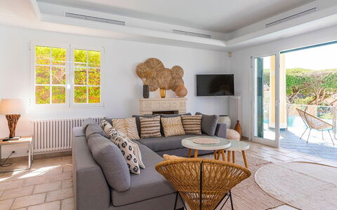 Villa Superba: Furniture, Wood, Interior Design, Table, Floor, Flooring, Chair, Home, Couch, Living Room
