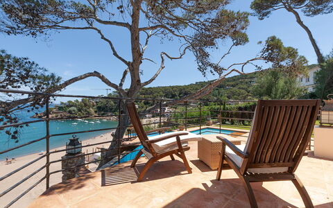 Villa Bellalta: Outdoor Furniture, Coastal And Oceanic Landforms, Furniture, Coast, Sea, Shade, Shore, Resort, Ocean, Bay