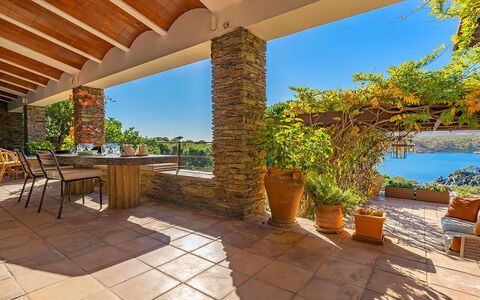 Casa Gigliola: Wall, Furniture, Chair, Kitchen & Dining Room Table, Resort, Eco Hotel, Estate, Outdoor Furniture, Stone Wall, Garden