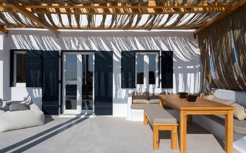 Villa Osiride: Outdoor Furniture, Furniture, Shade, Chair, Resort, Design, Hardwood, Pergola, Balcony, Sunlounger