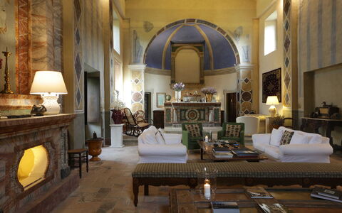 Borgo di San Biagio: Furniture, Interior Design, Flooring, Floor, Table, Lighting, Couch, Living Room, Chair, Room