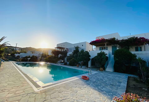 Mykonos Pool House 3: Swimming Pool, Resort, Eco Hotel, Outdoor Furniture, Leisure, Flowerpot, Resort Town, Sunlounger, Hacienda, Landscaping