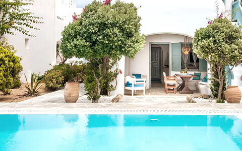 Mikonos Pool House 6: Swimming Pool, Flowerpot, Resort, Outdoor Furniture, Leisure, Houseplant, Estate, Chair, Eco Hotel, Vacation