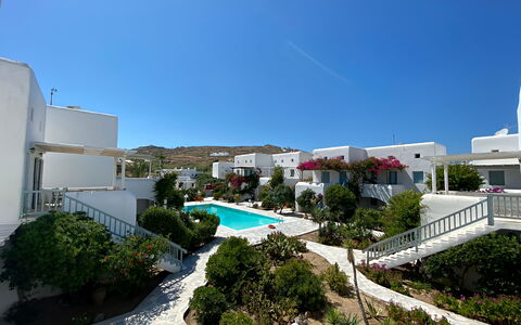 Mykonos Pool House 7: Garden, Swimming Pool, Landscaping, Resort, Balcony, Courtyard, Villa, Eco Hotel, Hacienda