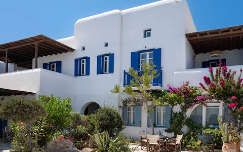 Mykonos Pool House 9: Home, Estate, Resort, Shade, Chair, Eco Hotel, Balcony, Landscaping, Flowerpot, Villa