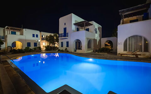 Mykonos Pool House 9: Blue, Swimming Pool, Resort, Outdoor Furniture, Sunlounger, Hotel, Estate, Eco Hotel, Villa, Resort Town