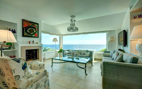 Villa Kate: Furniture, Couch, Interior Design, Sea, Living Room, Room, Resort, Ceiling, Apartment