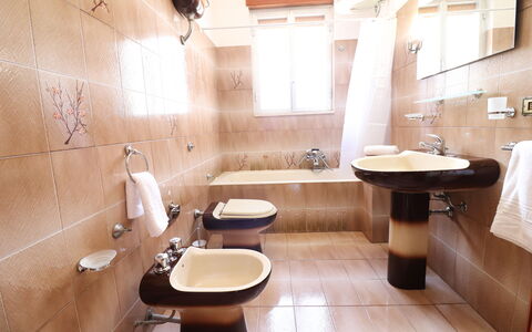Isabel: Bathroom, Bathroom Sink, Plumbing Fixture, Toilet Seat, Sink, Toilet, Interior Design, Flooring, Tap, Floor