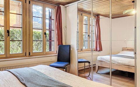 Bon-Accueil: Furniture, Interior Design, Wood, Floor, Flooring, Bed, Bedroom, Ceiling, Room, Apartment