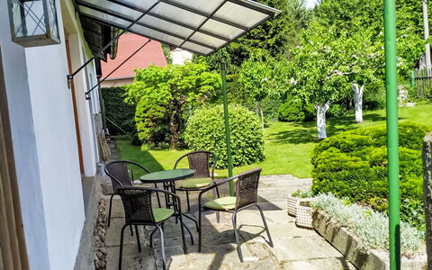 U Kohouta: Garden, Shade, Lawn, Cottage, Yard, Backyard, Outdoor Furniture, Landscaping, Chair, Outdoor Structure