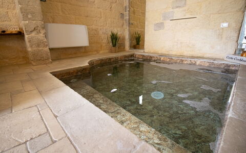 Coclea Heritage Suites: Flooring, Floor, Composite Material, Tile, Swimming Pool, Plumbing Fixture, Flagstone, Hotel, Limestone