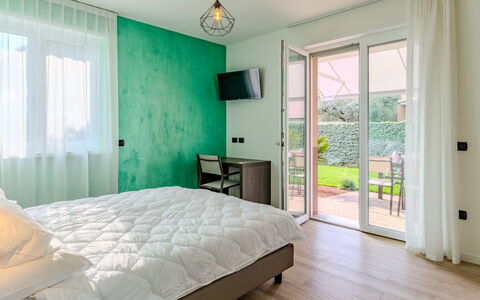Riva del Garda 500: Interior Design, Furniture, Flooring, Bed, Wall, Floor, Bedroom, Wood, Ceiling, Home