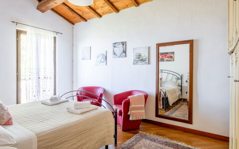Casale Dolcemare: Furniture, Wall, Interior Design, Bedroom, Bed, Floor, Flooring, Bed Sheet, Bedding, Room