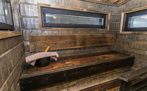 Villa Kökköharju: Wood, Flooring, Floor, Furniture, Wood Flooring, Interior Design, Bunk Bed, Room, Wood Stain, Hardwood