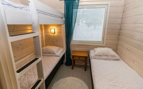 Villa Kökköharju: Wood, Flooring, Floor, Furniture, Wood Flooring, Interior Design, Bunk Bed, Room, Wood Stain, Hardwood