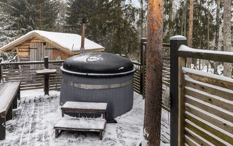 Villa Kökköharju: Wood, Flooring, Floor, Furniture, Wood Flooring, Interior Design, Bunk Bed, Room, Wood Stain, Hardwood