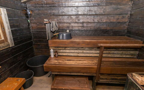 Villa Kökköharju: Wood, Flooring, Floor, Furniture, Wood Flooring, Interior Design, Bunk Bed, Room, Wood Stain, Hardwood