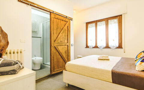 Casa al Gelso: Interior Design, Furniture, Bed, Bedroom, Wall, Flooring, Wood, Floor, Ceiling, Room