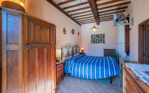 Il Giuncheto, Pool, Amazing View, Umbrian Countrys: Furniture, Interior Design, Flooring, Bedroom, Floor, Bed, Bed Frame, Ceiling, Linens, Bed Sheet
