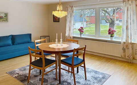 Villa Gärdet: Furniture, Interior Design, Flooring, Floor, Wood, Wood Flooring, Table, Ceiling, Dining Room, Kitchen & Dining Room Table