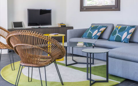Villa Stornella: Furniture, Interior Design, Chair, Table, Wood, Flooring, Floor, Couch, Living Room, Coffee Table