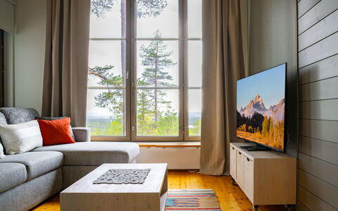 Rukatunturintie 8 G2: Furniture, Interior Design, Flooring, Floor, Wood, Television, Living Room, Couch, Television Set, Room