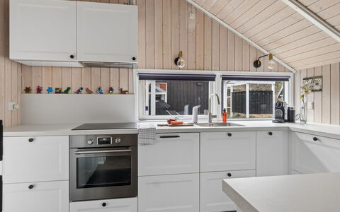Saija - 2.1Km from the Sea: Kitchen, Wood, Countertop, Interior Design, Cabinetry, Kitchen Appliance, Flooring, Ceiling, Major Appliance, Home
